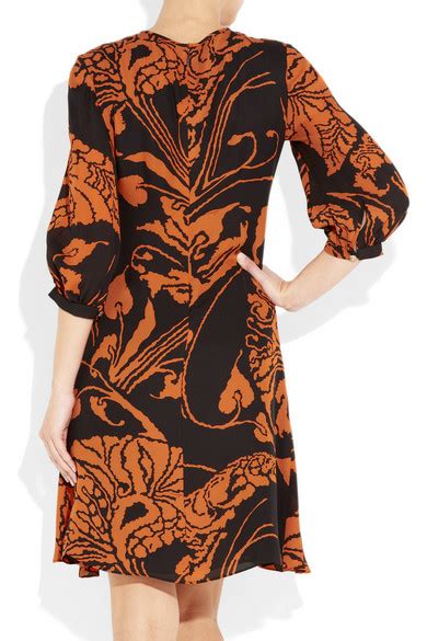 gucci triangle print silk dress|net a porter gucci dresses.